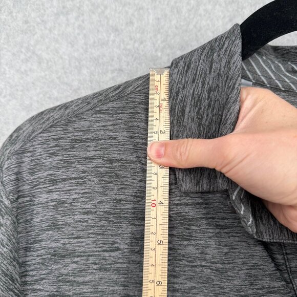 Under Armour Mens HeatGear Golf Polo Shirt Size XL Heathered Gray Loose Fit EUC - Picture 8 of 10